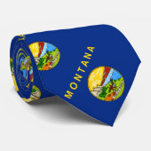 vlag van de staat Montana Stropdas (Opgerold)