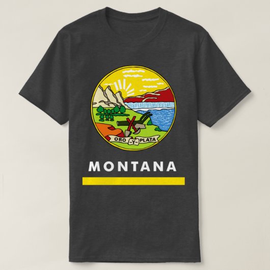vlag van de staat Montana T-shirt (Design voorkant)
