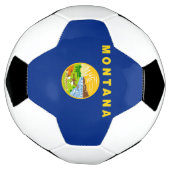 vlag van de staat Montana Voetbal (Gedraaid)