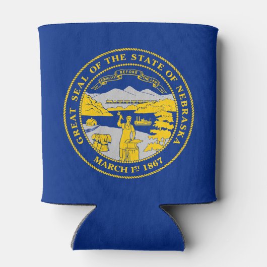 vlag van de staat Nebraska Blikjeskoeler (Achterkant)