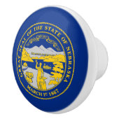 vlag van de staat Nebraska Keramische Knop (Rechts)