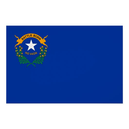 Vlag van de staat Nevada Perfect Poster (Voorkant)