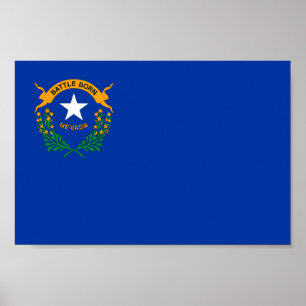 Vlag van de staat Nevada Poster
