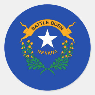 Vlag van de staat Nevada Ronde Sticker