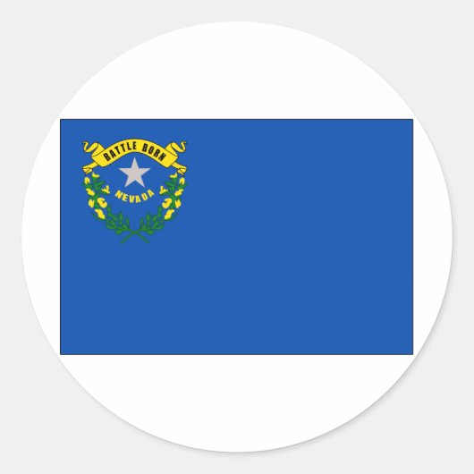 Vlag van de staat Nevada Ronde Sticker (Voorkant)