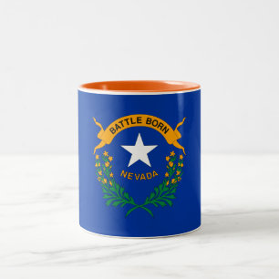 Vlag van de staat Nevada Tweekleurige Koffiemok