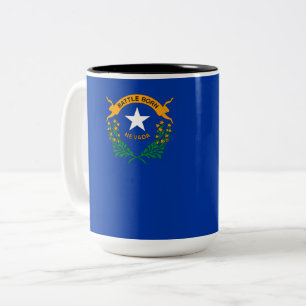 Vlag van de staat Nevada Tweekleurige Koffiemok