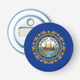 Vlag van de staat New Hampshire Button Flesopener
