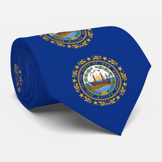 Vlag van de staat New Hampshire Stropdas (Opgerold)