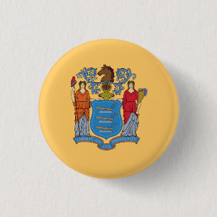 Vlag van de staat New Jersey Ronde Button 3,2 Cm