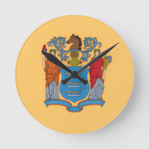 Vlag van de staat New Jersey Ronde Klok