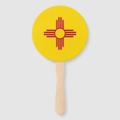 Vlag van de staat New Mexico Handwaaier (Achterkant)