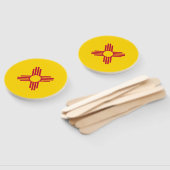 Vlag van de staat New Mexico Handwaaier (Niet-gemonteerd)