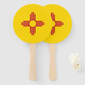 Vlag van de staat New Mexico Handwaaier (Voorkant en achterkant)
