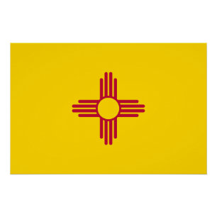 Vlag van de staat New Mexico Perfect Poster