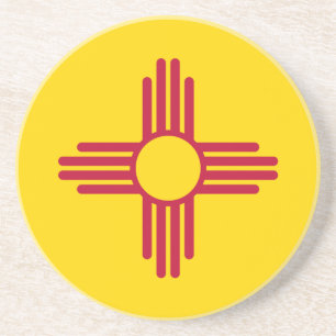 Vlag van de staat New Mexico Zandsteen Onderzetter