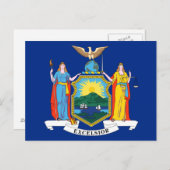 Vlag van de staat New York Briefkaart (Voorkant / Achterkant)