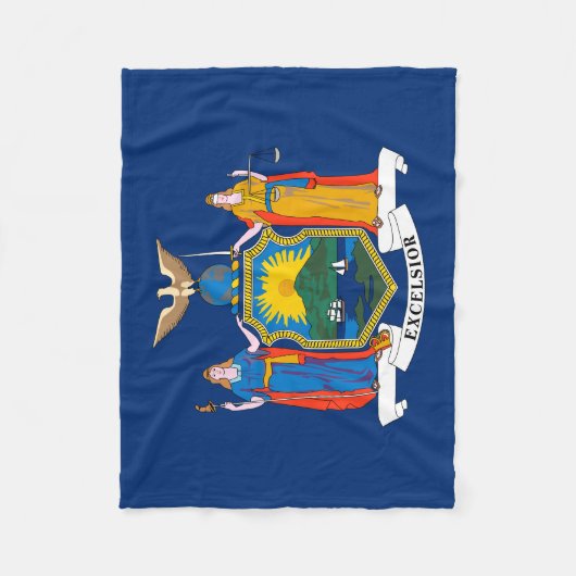 Vlag van de staat New York Fleece Deken (Voorkant)