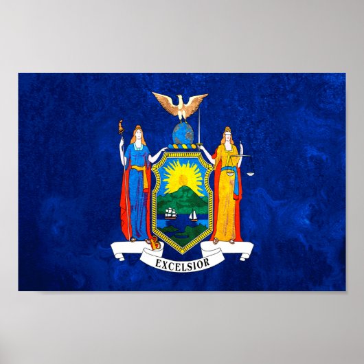 Vlag van de staat New York Poster (Voorkant)