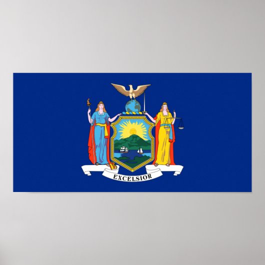 Vlag van de staat New York Poster (Voorkant)