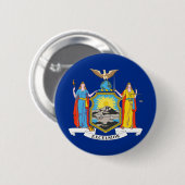 Vlag van de staat New York Ronde Button 5,7 Cm (Voorkant /achterkant)