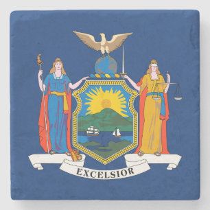 Vlag van de staat New York Stenen Onderzetter