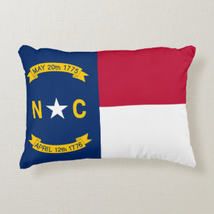 vlag van de staat North Carolina Accent Kussen