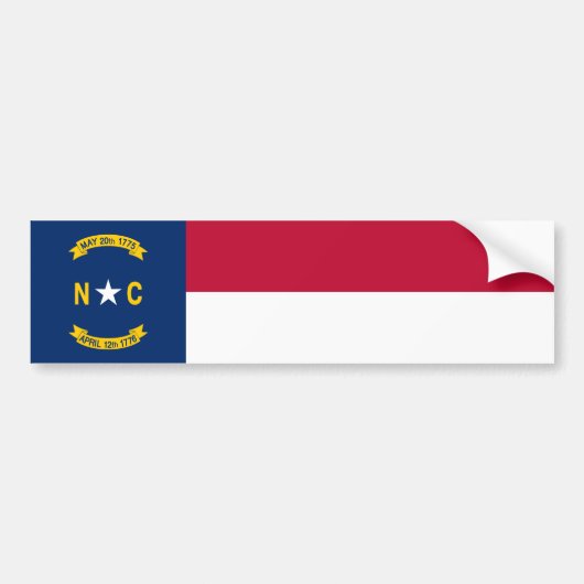 vlag van de staat North Carolina Bumpersticker (Voorkant)