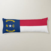 vlag van de staat North Carolina Lichaamskussen (Achterkant)