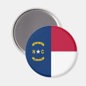 vlag van de staat North Carolina Magneet (Voorkant / Achterkant)