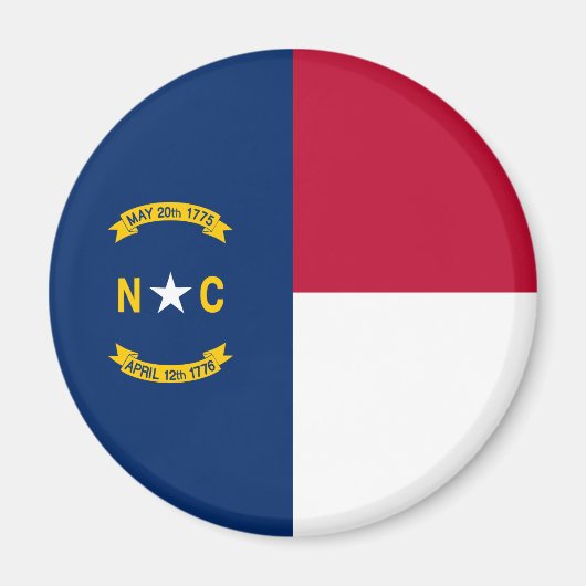vlag van de staat North Carolina Magneet (Voorkant)