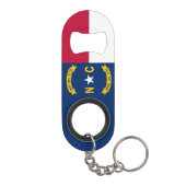 vlag van de staat North Carolina Mini Flessenopener (Achterkant)