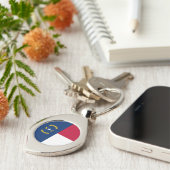 vlag van de staat North Carolina Sleutelhanger (Zijkant)