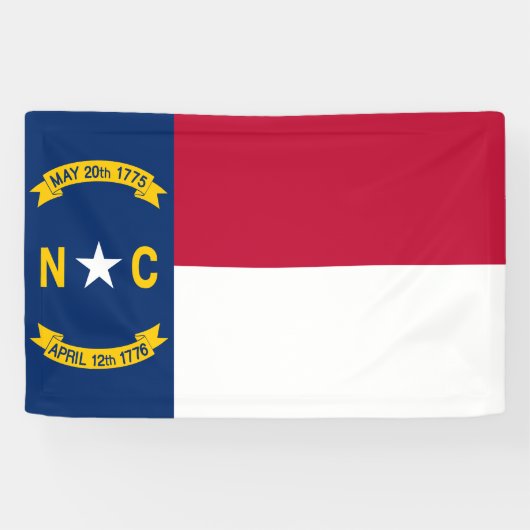 vlag van de staat North Carolina Spandoek (Horizontaal)