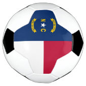 vlag van de staat North Carolina Voetbal (Gedraaid)