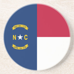 vlag van de staat North Carolina Zandsteen Onderzetter