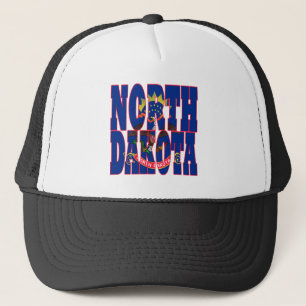 vlag van de staat North Dakota Trucker Pet
