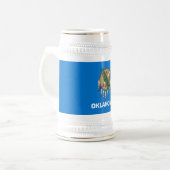 vlag van de staat Oklahoma Bierpul (Voorkant links)