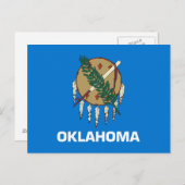 vlag van de staat Oklahoma Briefkaart (Voorkant / Achterkant)