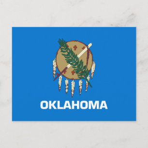 vlag van de staat Oklahoma Briefkaart