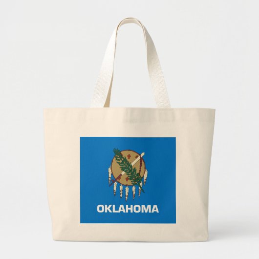 vlag van de staat Oklahoma Grote Tote Bag (Voorkant)