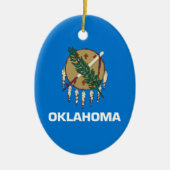 vlag van de staat Oklahoma Keramisch Ornament (Voorkant)