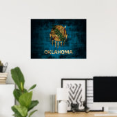  vlag van de staat Oklahoma Poster (Thuiskantoor)