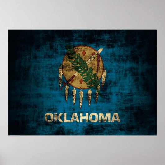  vlag van de staat Oklahoma Poster (Voorkant)