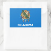 vlag van de staat Oklahoma Rechthoekige Sticker (Tas)