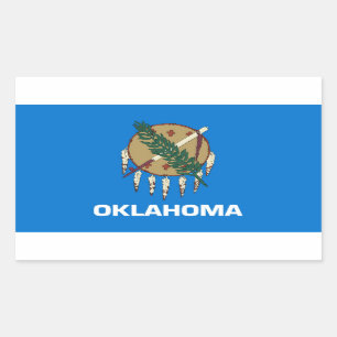 vlag van de staat Oklahoma Rechthoekige Sticker