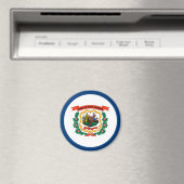 Vlag van de staat Patriotic West Virginia Magneet (Insitu (Vaatwasser))