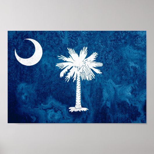 vlag van de staat South Carolina Poster (Voorkant)
