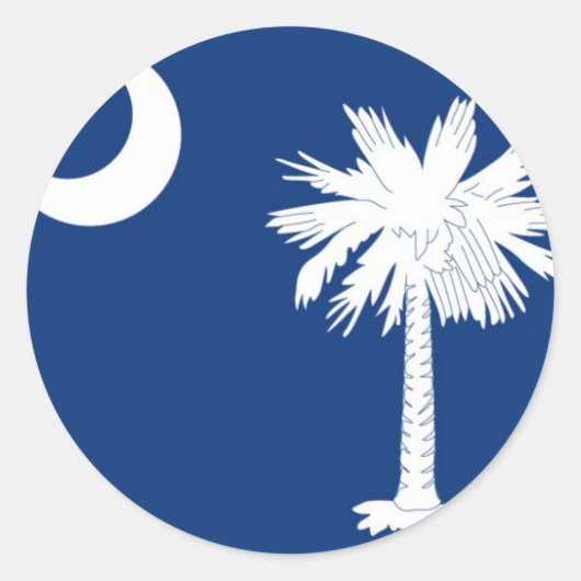 vlag van de staat South Carolina Ronde Sticker (Voorkant)