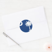 vlag van de staat South Carolina Ronde Sticker (Envelop)